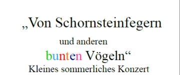 Kleines sommerliches Konzert am 7. Juli